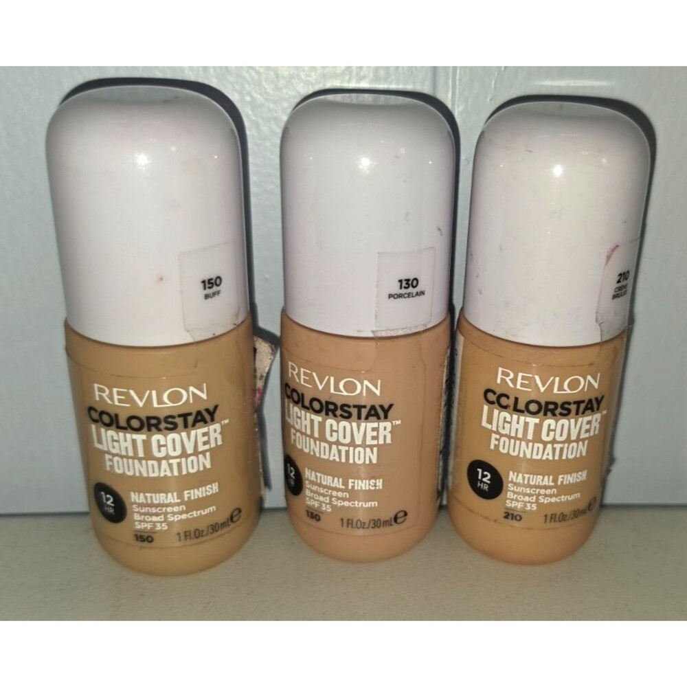 Revlon Colorstay Light Cover Foundation 12 hour SPF 34 Lot 3 Creme Brulee  Buff